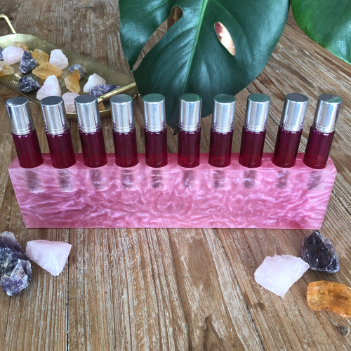 Resin Roller Bottle Stand - Pink