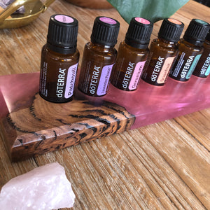 Resin & Timber Essential Oil Stand - Pink