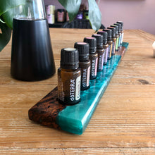 Load image into Gallery viewer, Resin &amp; Timber Essential Oil Stand - Turquoise