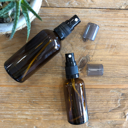 Amber Glass Spray Bottle - 50ml & 100ml